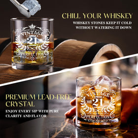 NVTROVI four whiskey stones chill drinks without dilution for richer flavor.
