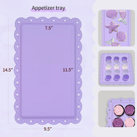 NWK cake stand set purple elegant table display for weddings, parties, and celebrations