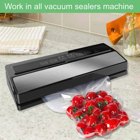 O2frepak vacuum sealer bags opened, showing puncture prevention and rugged material
