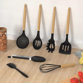 Oannao silicone utensils set pasta server perfect for al dente servings.