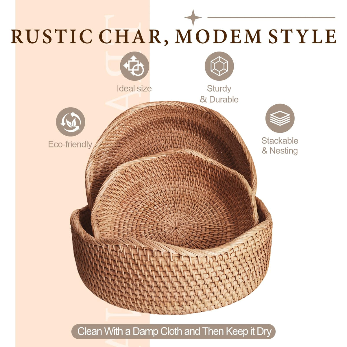 Oavostd Wave entryway basket storing wallets, keys, and daily essentials.