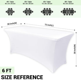 Obstal wrinkle-resistant table cover for a tidy event look.