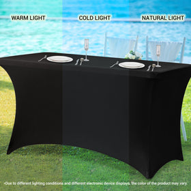 Obstal banquet table decoration with black cloth elevating event aesthetics.