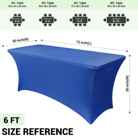Rectangular tablecloth featuring sewn-in leg pockets for a clean look