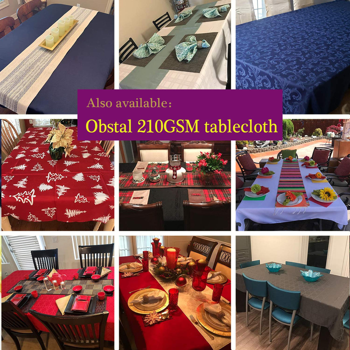 Obstal tablecloth machine-washable and low-dry ready