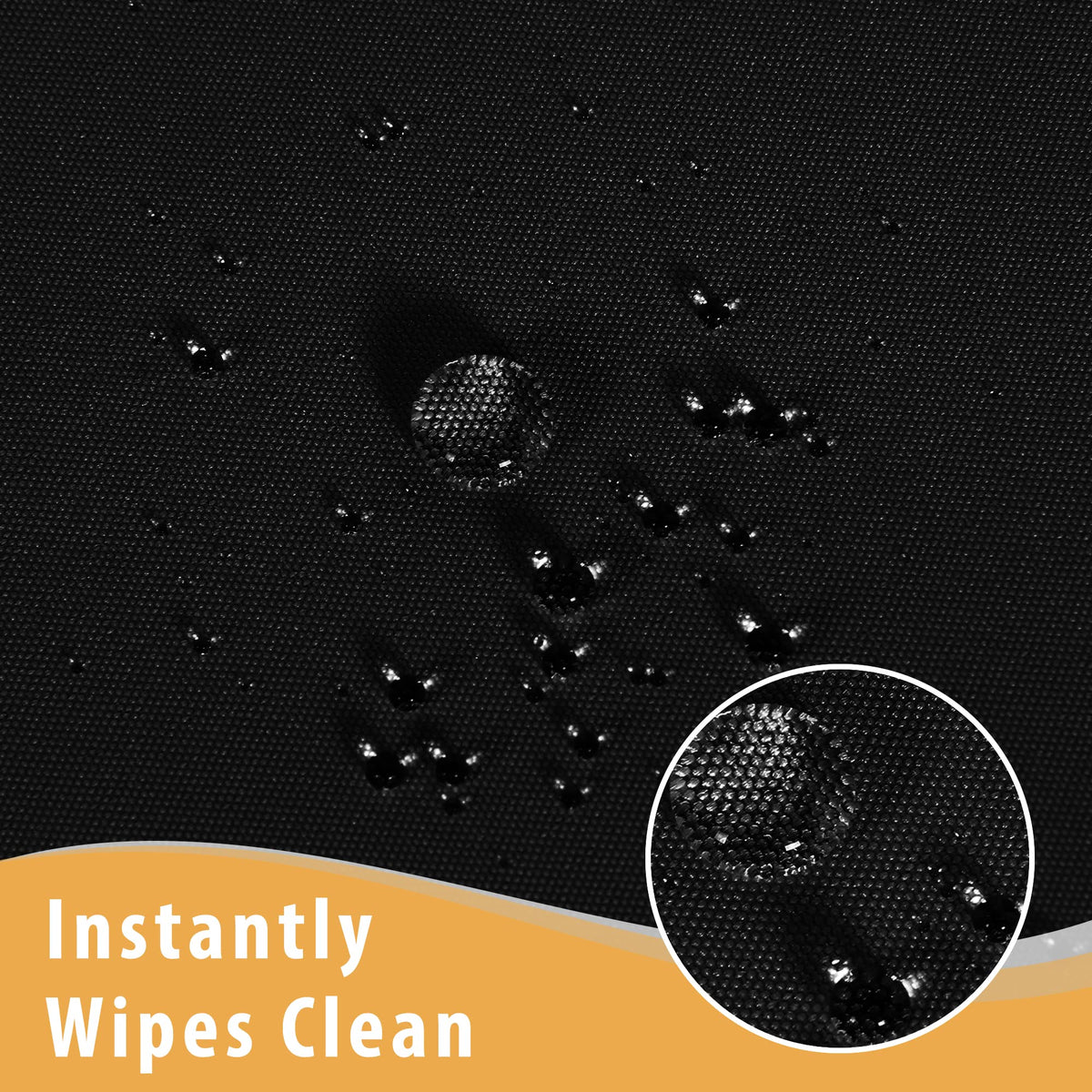 Obstal black fitted tablecloth on a dining table for an indoor setup.