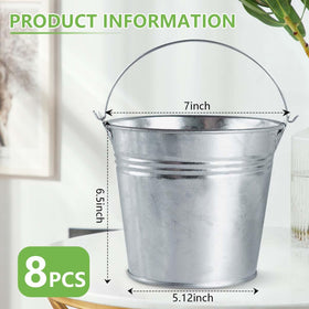 OBTANIM metal bucket with sturdy handle ideal for hanging gardens