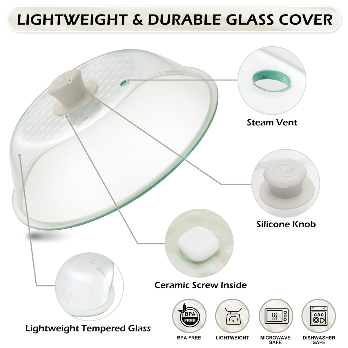 OEC BPA-free 100% food-safe lid for worry-free microwave meals.