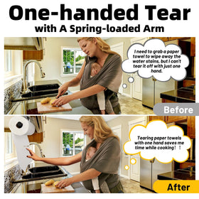 One-hand tear function demonstrated by Ofiray-home towel holder