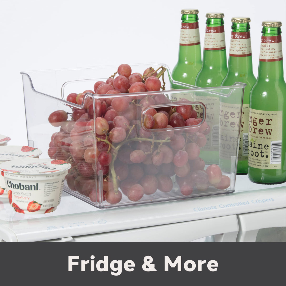 Oggi BPA-free fridge bin shows contents while keeping items safe
