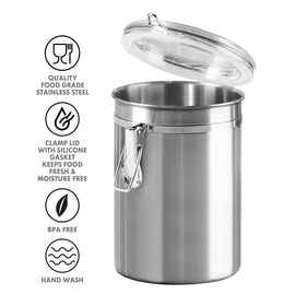 OGGI storage canister made from food-grade stainless steel for durability.