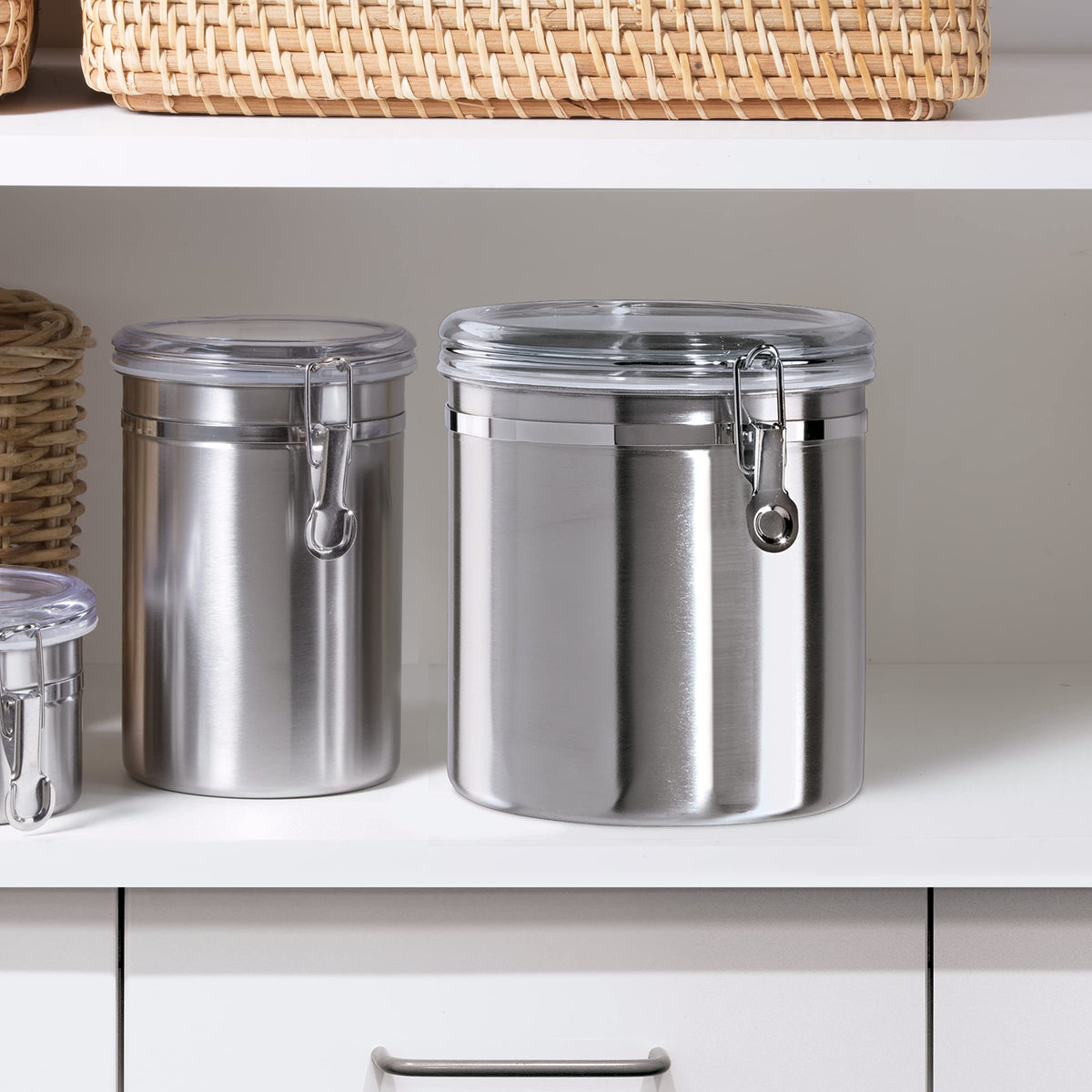 OGGI keeps coffee, tea, sugar, and snacks fresh and accessible.