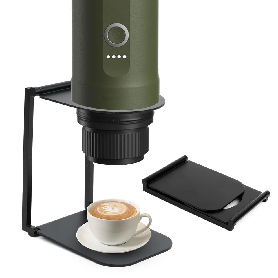 OGNWFUNK Outin Nano stand folded for travel, a compact brewing base.
