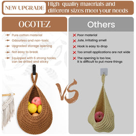 OGOTEZ three-basket wall set with hooks saves space