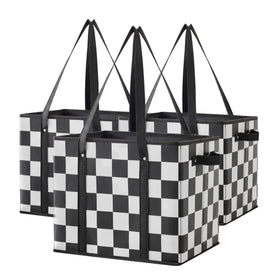 Ohocut Checkered bag folded for compact storage and carry convenience.