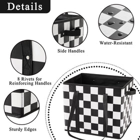 Ohocut Checkered bag PVC bottom adds stability during loading.