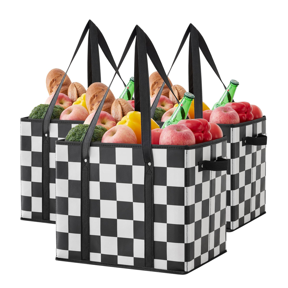 Ohocut Checkered bag versatile for groceries or storage tasks.