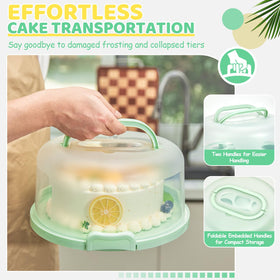 Base of Ohuhu cake carrier showing 12-inch diameter capacity