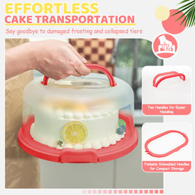Ohuhu cake carrier base and tray for pies, cookies, or cupcakes