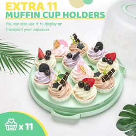 Ohuhu compartment tray for cupcakes and snacks