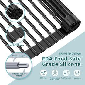 Ohuhu versatile rack dries dishes, bottles, cookware, and produce.