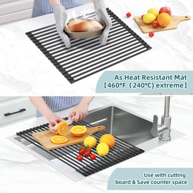 Ohuhu heat-resistant rack withstands 460°F as a trivet.