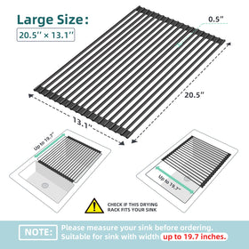 Ohuhu silicone-coated rack provides anti-slip stability for drying.