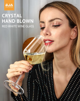 OJA seamless stem wine glasses for refined table appeal.