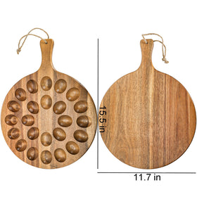 Okllen acacia wood close-up highlights natural grain and premium handcrafted finish
