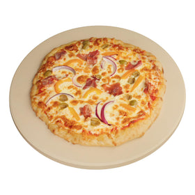 Old Stone Round Pizza Stone 16-Inch top view showing even heat distribution for crispy crust.