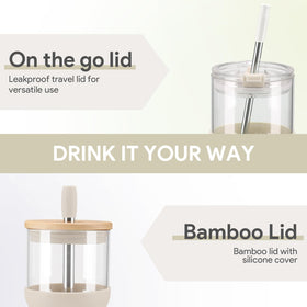 Olivego ergonomic comfort grip glass cup for easy handling