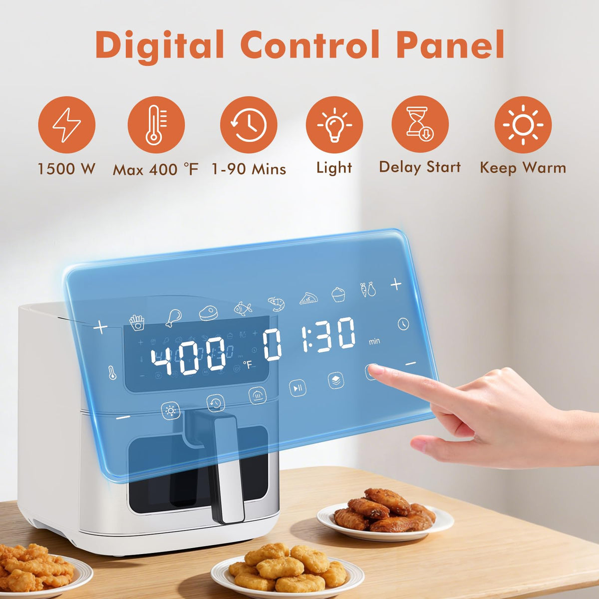 OLIXIS control panel with presets for fries and chicken
