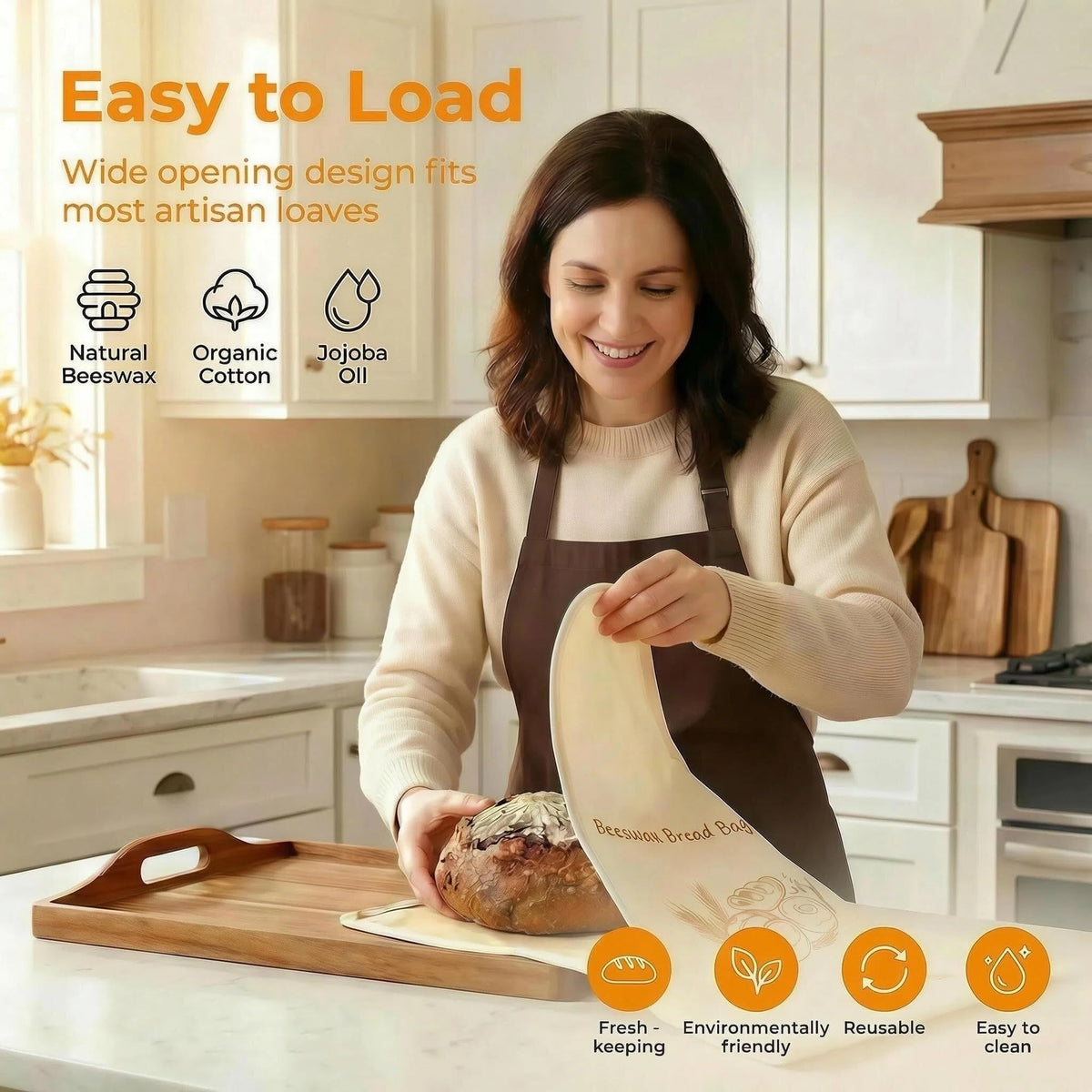 OMIOMIR linen-cotton bread bags highlight natural materials for clean, reusable bread storage