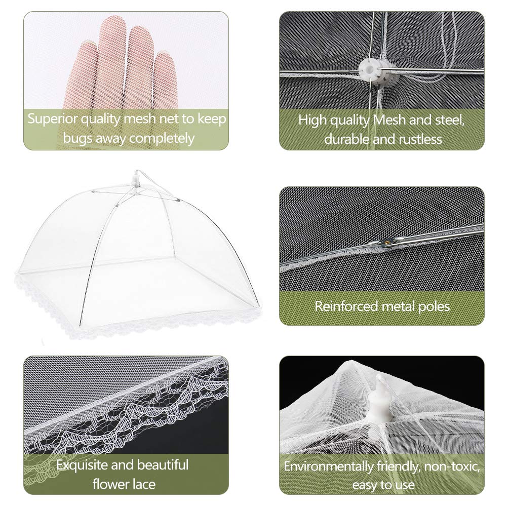 Onarway collapsible food screen folds compactly for easy storage.