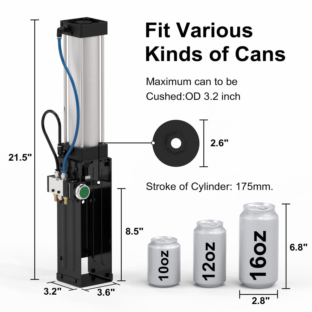 Bar area use with ONCUPID can crusher for fast can reduction