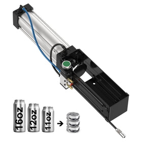ONCUPID pneumatic can crusher front view on a countertop for quick recycling