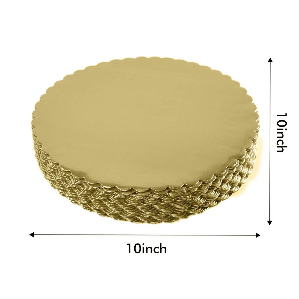 ONE MORE gold cakeboard edge-clean design keeps surfaces neat after serving.