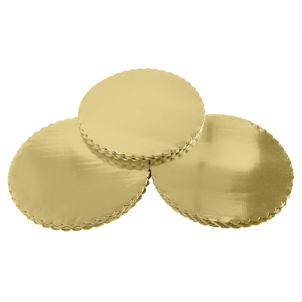 ONE MORE gold cakeboard shiny lamination adds classy appeal to celebrations.
