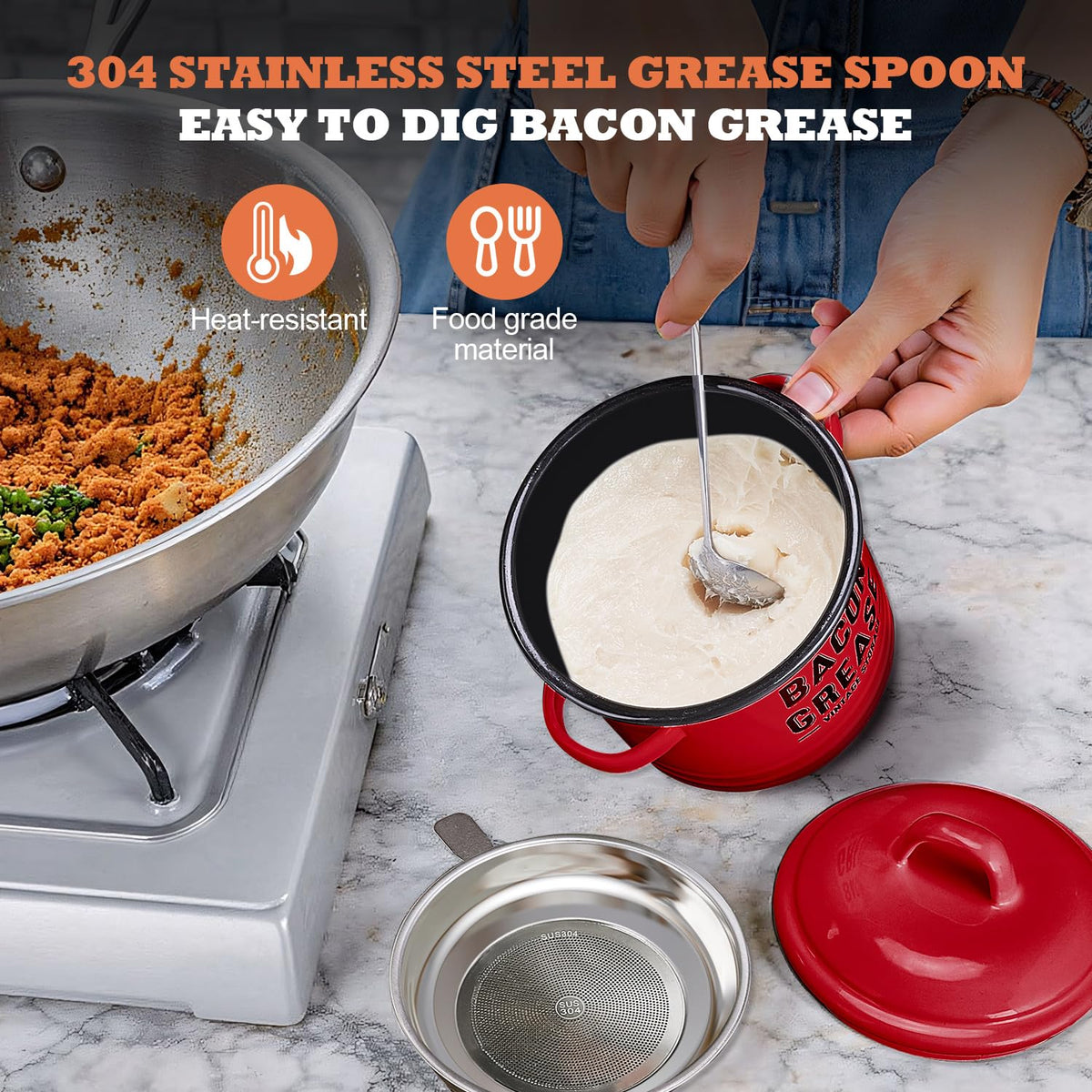 ONEARF multi-purpose oil storage bin supports canning and versatile kitchen tasks.