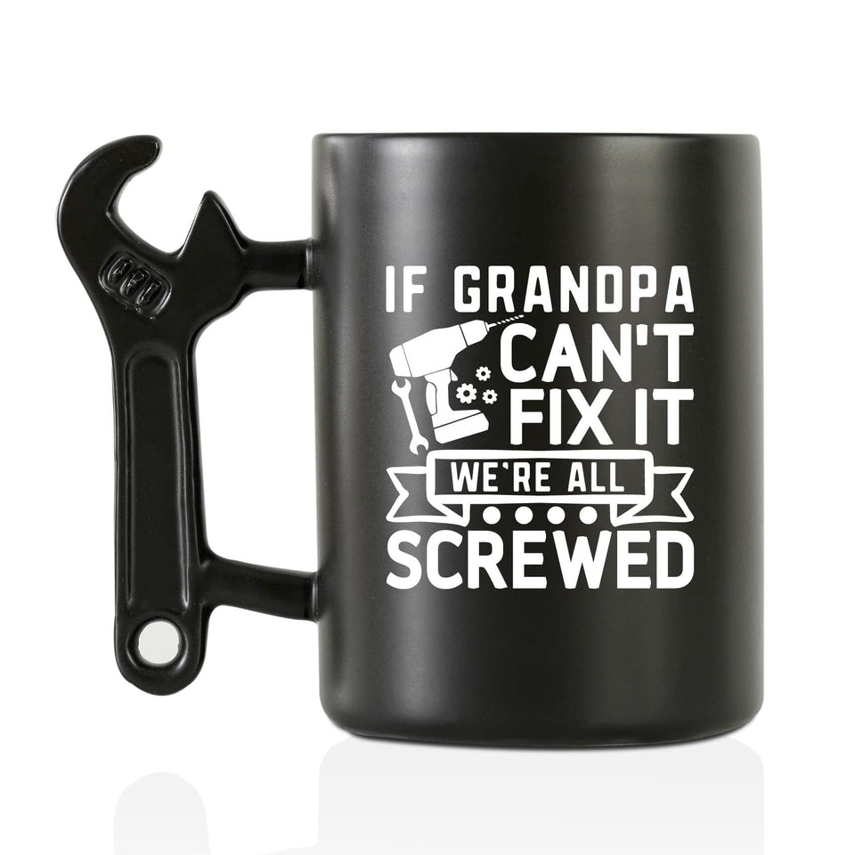Onebttl grandpa wrench mug handle showing sturdy grip for daily coffee.