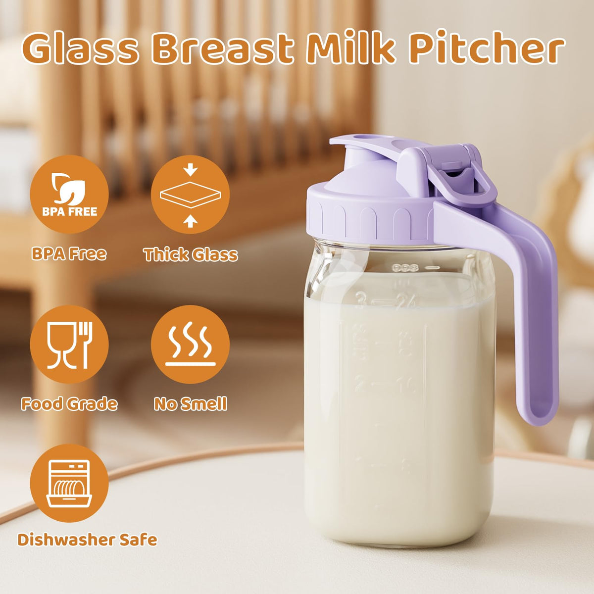 OneDream ergonomic handle enables comfortable pouring and steady grip.
