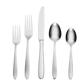 Oneida Mooncrest 45-piece flatware set on display for elegant dining.