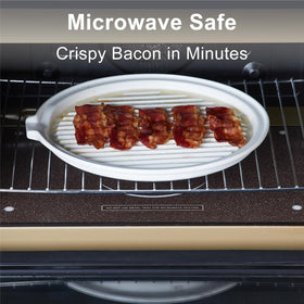ONEMORE bacon cooker elevated rack highlighting grease drainage