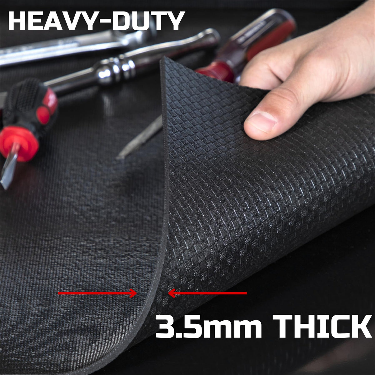 ONREVA easy-cut liner fits any toolbox with simple measurements.