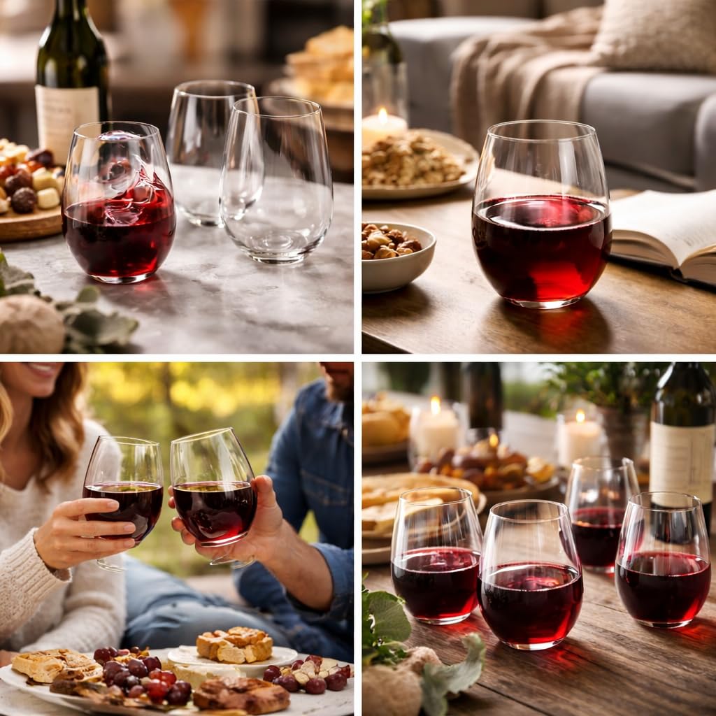Oojami disposable wine glasses for parties with quick cleanup