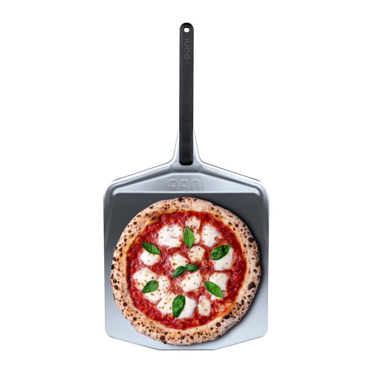 Ooni 12-inch aluminium pizza peel with long handle for easy dough transfer