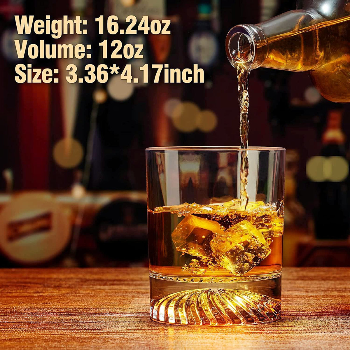 OPAYLY lead-free crystal glass provides bright clarity for whiskey and cocktails.