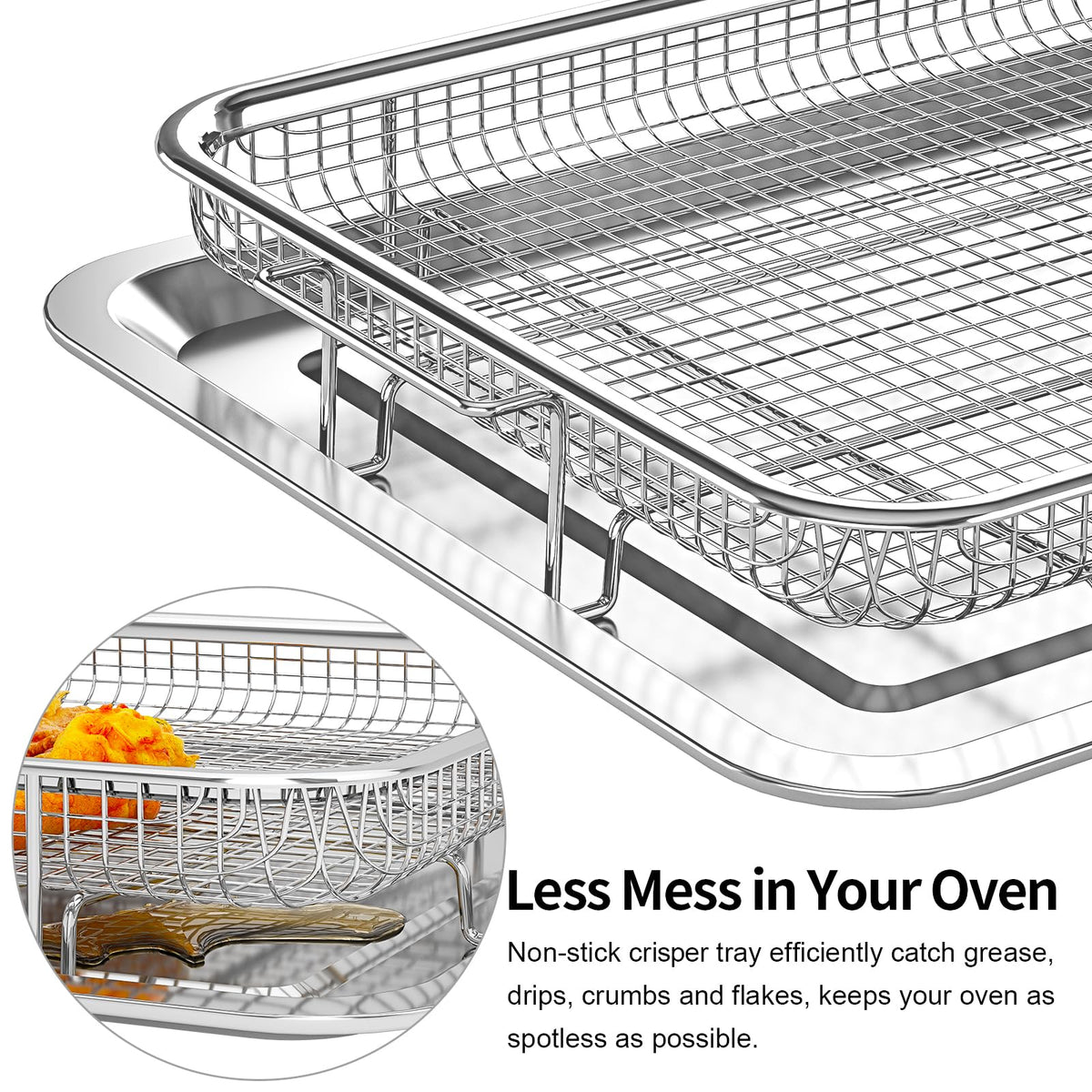 OPENICE multi-functional tray adapts to fries, vegetables, and steaks