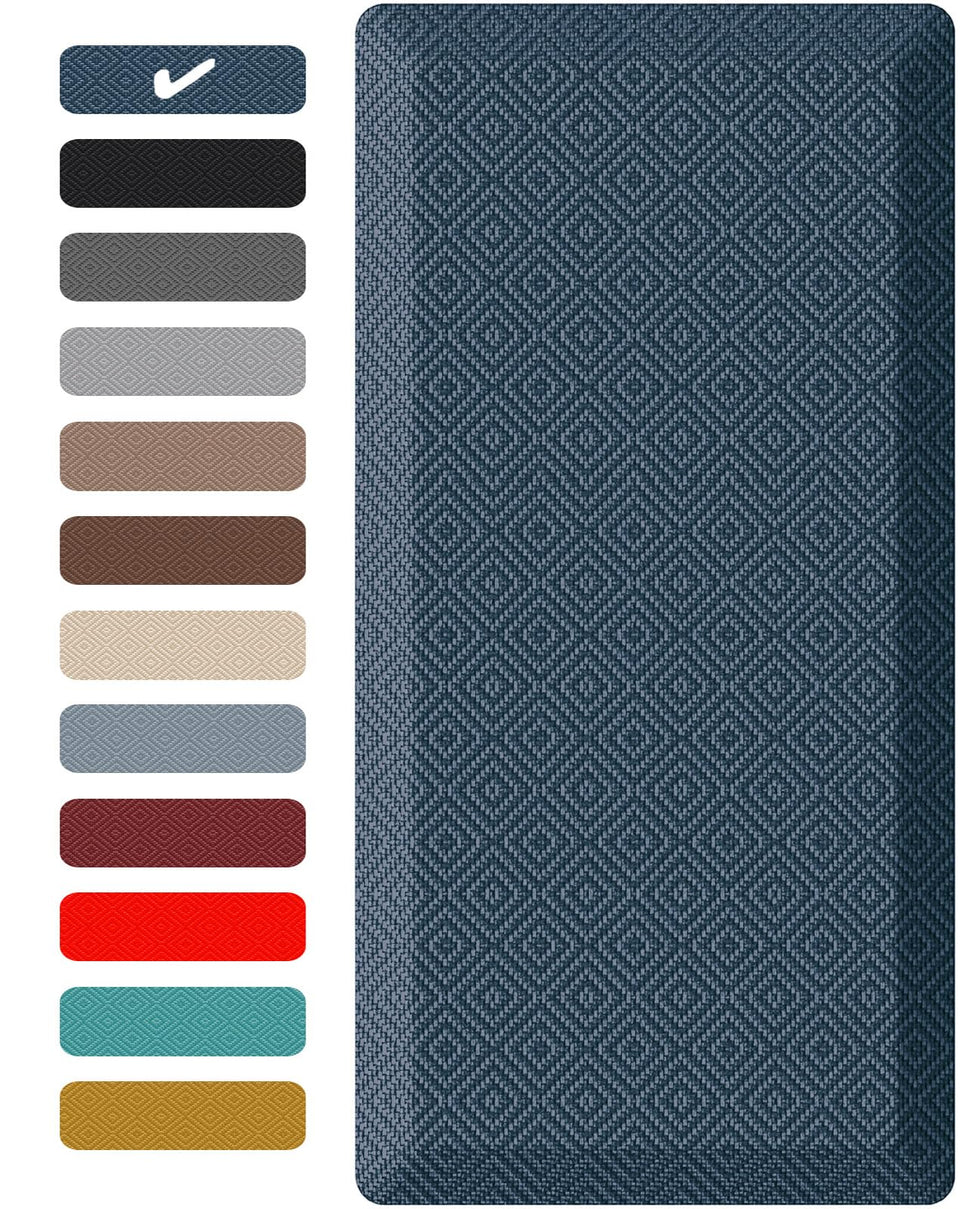 Ophanie anti-fatigue kitchen mat offers plush foam comfort for long standing tasks.