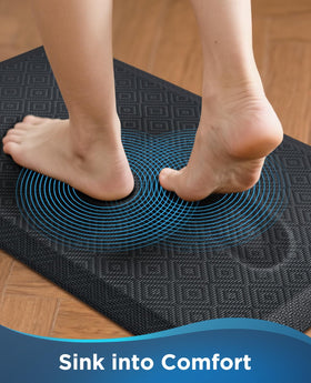 Ophanie mat side edge with beveled ramp for safe transitions.